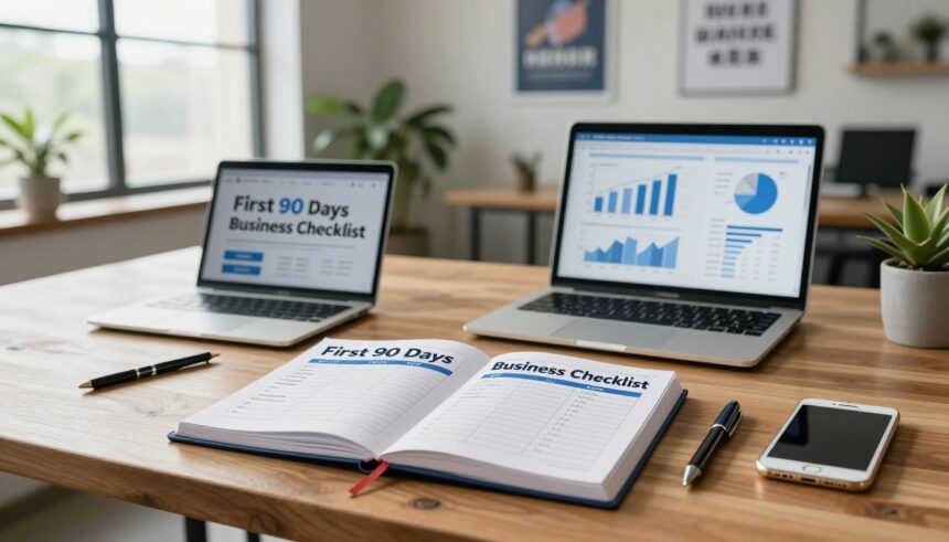 first 90 days of starting a business